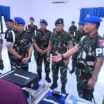 Laksanakan Binpomau, Danpuspomau Tinjau Kesiapan Satpom Lanud Sultan Hasanuddin