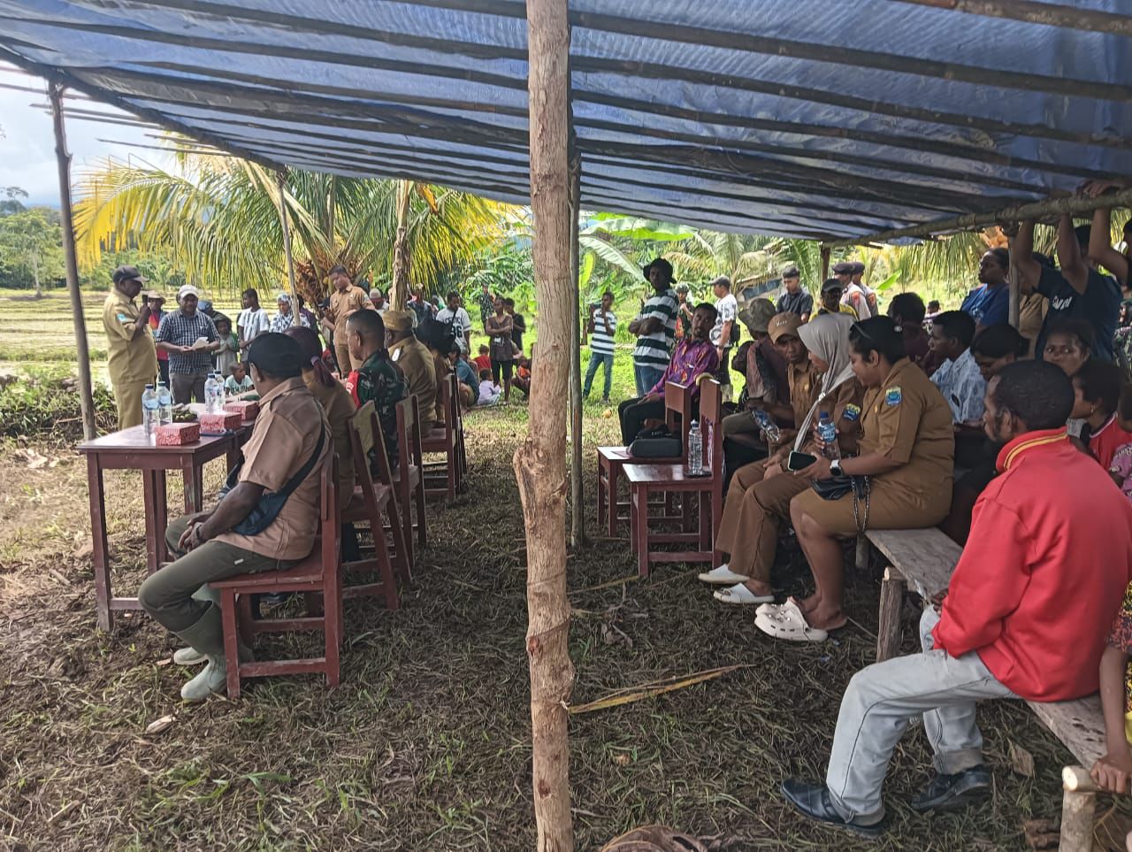 Satgas TMMD ke-126 Kodim 1810/Tambrauw dan Dinas Pertanian Tambrauw Gelar Penyuluhan dan Penanaman Padi di Distrik Yembun
