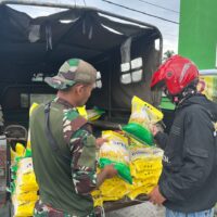 Dukung Program Gerakan Pangan Murah, Kodim 1710/Mimika Jual Beras SPHP di Timika