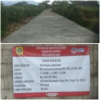 Pemdes Ciampea Udik Di Bawah Pimpinan H.Cecep Basarudin Realisasikan Giat Botanisasi Jalan Kampung Caringin Jangkung Sesuai Aturan 