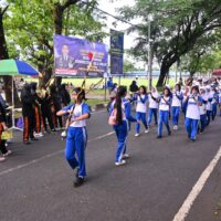Car Free Day Lanud Sultan Hasanuddin Dimeriahkan Penampilan Drum Band SD Angkasa 1 Mandai