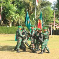 Dandim 0808/Blitar Sambut Peleton Beranting Yudha Wastu Pramuka Jaya Kodam V/Brawijaya Di Blitar
