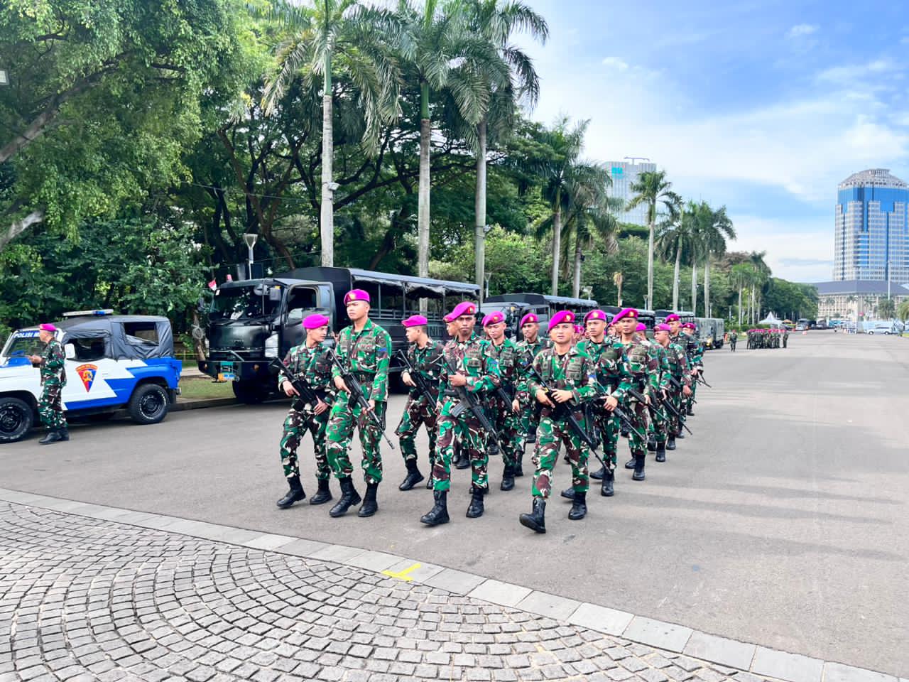 Siap dan Sigap, Prajurit Yonif 2 Marinir Laksanakan Insert PAM Hari HAM Internasional