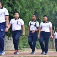 Jalin Silaturahmi, Danyonif 2 Marinir Ikuti Olahraga Bersama Seluruh Perwira Pasmar 1