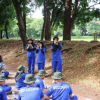 Pelatih Yonif 2 Marinir Berikan Bekal Ilmu Medan Membaca Peta kepada Siswa Siswi Ombudsman T.A. 2025