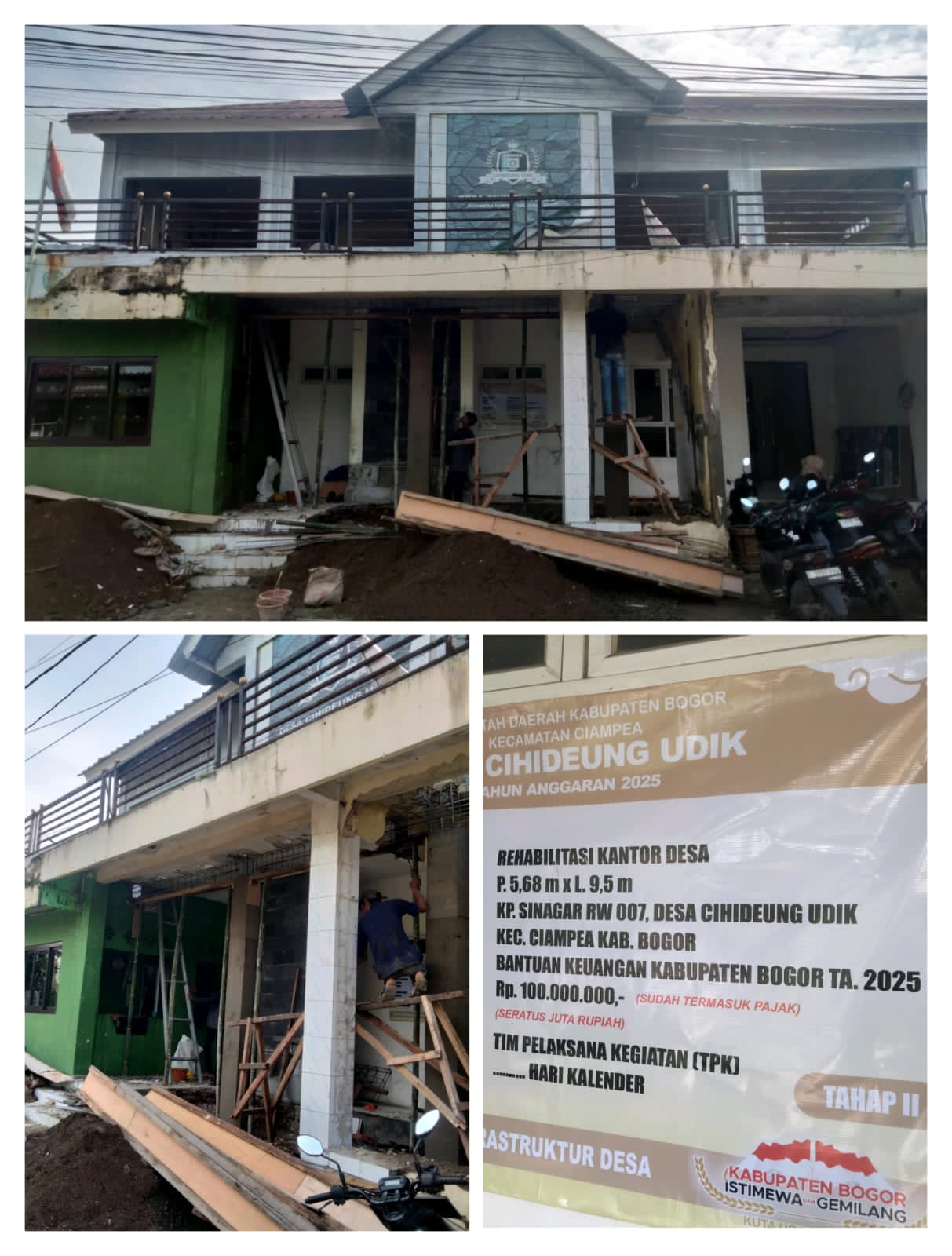 Rehabilitasi Kantor Desa Cihideung Udik Meningkatkan Kualitas Sarana dan Prasarana Pelayanan Pemerintahan Desa