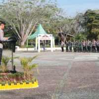 Ciptakan Wilayah Yang Kondusip, Anggota Kodim 0913/PPU IKuti Apel Gelar Sispamkota