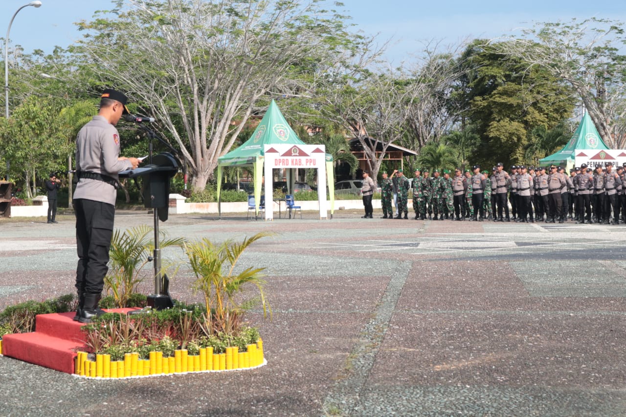 Ciptakan Wilayah Yang Kondusip, Anggota Kodim 0913/PPU IKuti Apel Gelar Sispamkota