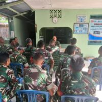 Tegaskan Disiplin dan Loyalitas Prajurit, Danramil 0913-01/Penajam Berikan Jam Komandan