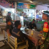 Jaga Keamanan Lingkungan, Babinsa penajam Aktif Kontrol Pos Ronda Malam