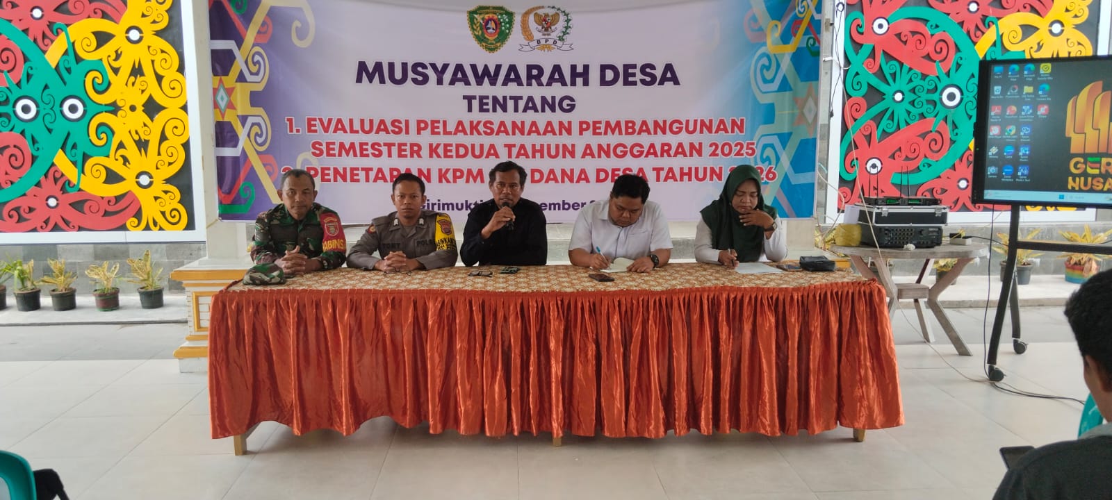 Babinsa Desa Girimukti Hadiri Musdes, Bahas KPM BLT Dana Desa