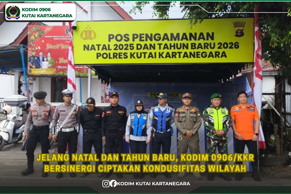 Jelang Natal dan Tahun Baru, Kodim 0906/Kkr Bersinergi Ciptakan Kondusifitas Wilayah