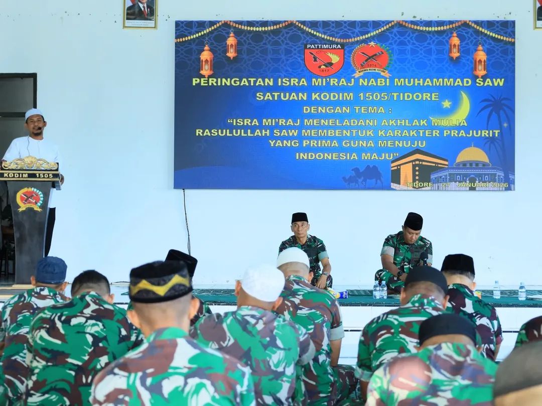 Kodim 1505/Tidore Peringati Isra Mi’raj Nabi Muhammad SAW di Makodim Kodim 1505/Tidore Peringati Isra Mi’raj Nabi Muhammad SAW di Makodim