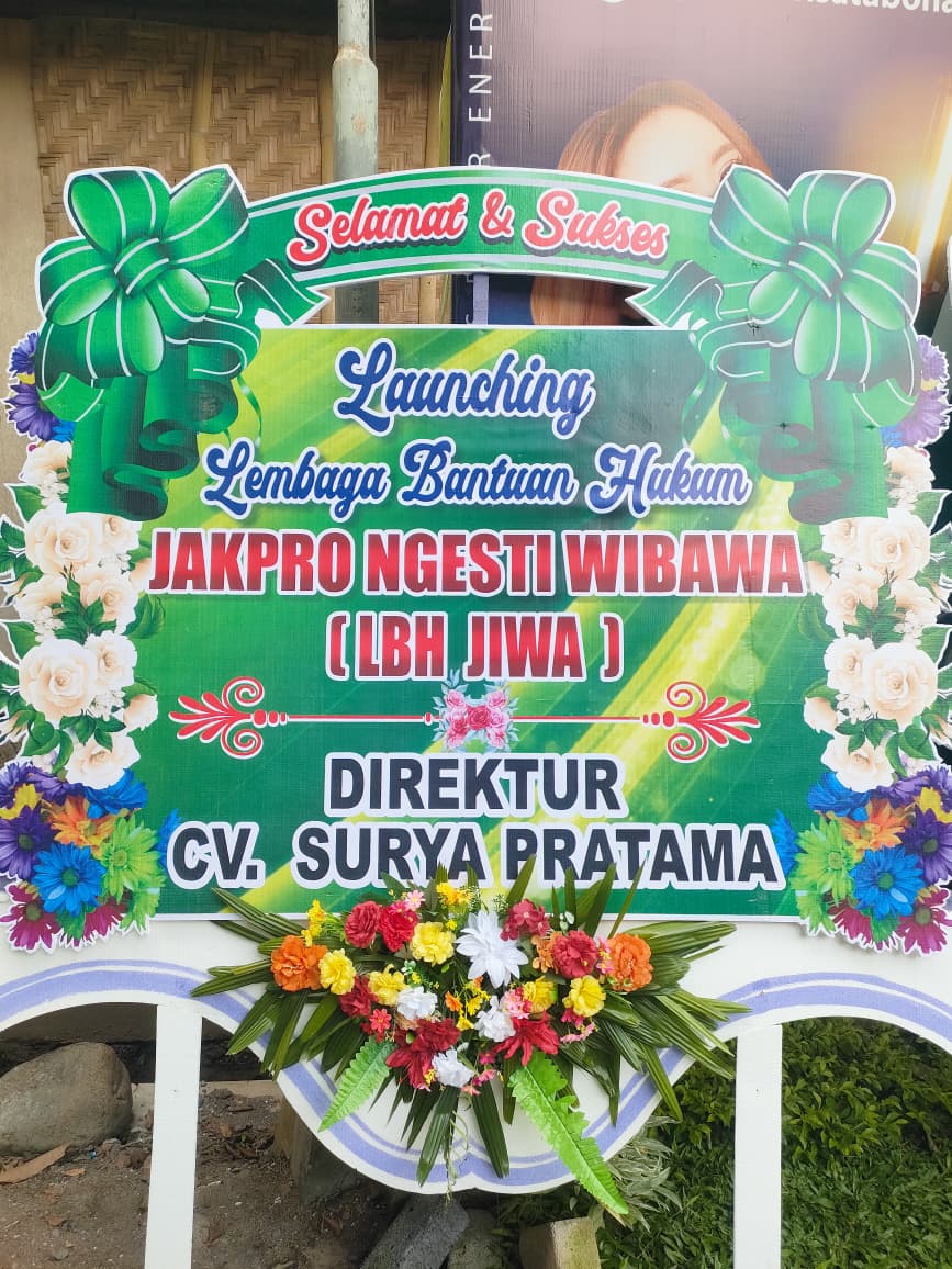 H-1 Launching LBH JIWA di Probolinggo, Deretan Karangan Bunga Warnai Dukungan Publik