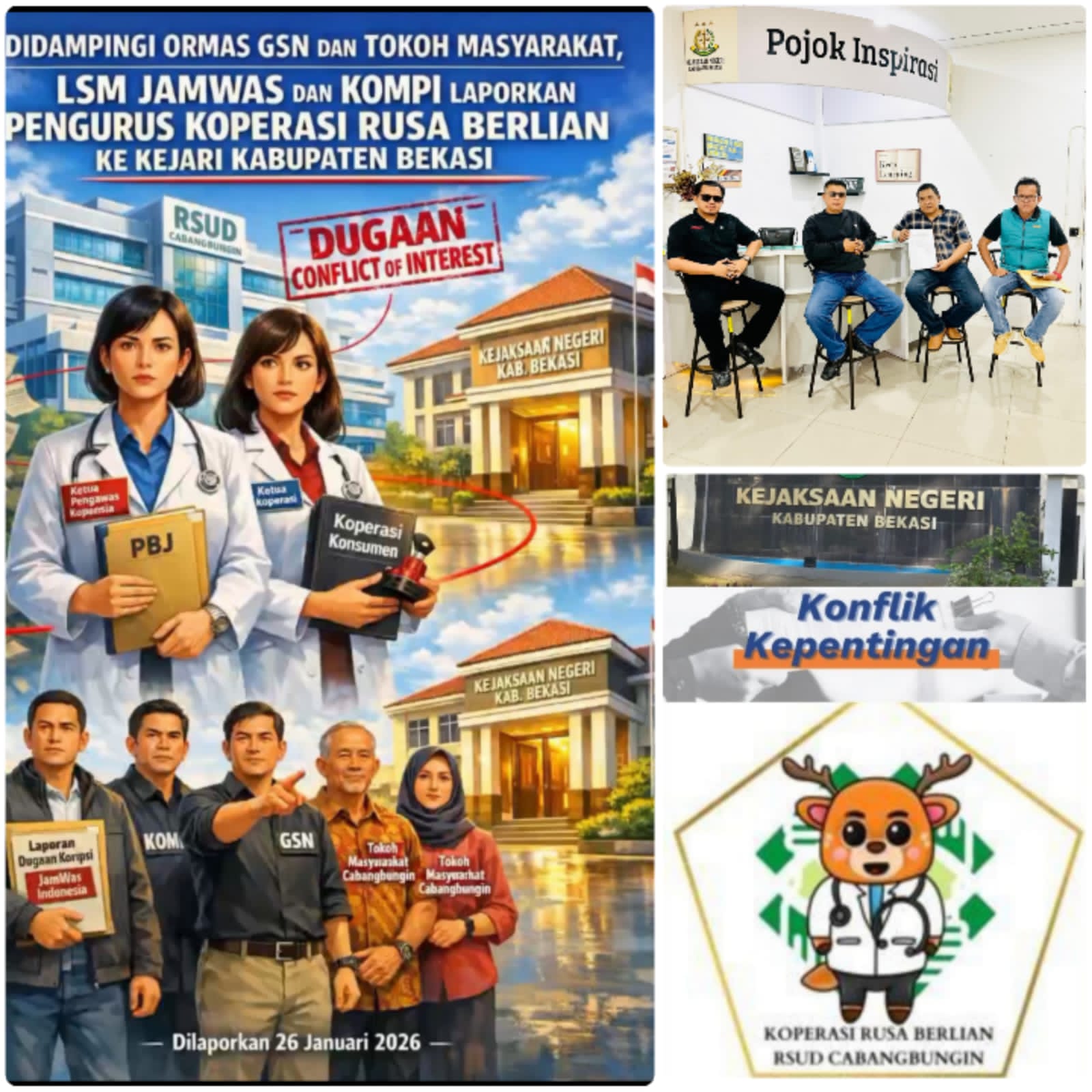 Koperasi RSUD Cabang Bungin Bekasi Di Duga Jadi Alat Korupsi. Masyarakat Resmi Laporkan Ke Kejaksaan Koperasi RSUD Cabang Bungin Bekasi Di Duga Jadi Alat Korupsi. Masyarakat Resmi Laporkan Ke Kejaksaan