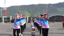 Menghadiri Senam Jumat Sehat Kolaborasi Bersama Pemda Kabupaten Puncak Jaya