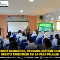 Ajak Pemuda Bergabung, Danramil Berikan Sosialisasi Kreatif Rekrutmen TNI AD Pada Pelajar