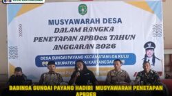 Babinsa Sungai Payang Hadiri  Musyawarah Penetapan APBDes