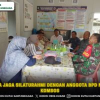Babinsa Jaga Silaturahmi dengan Anggota BPD melalui Komsos