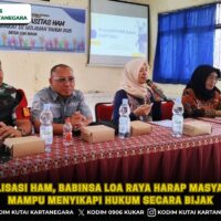 Sosialisasi HAM, Babinsa Loa Raya Harap Masyarakat Mampu Menyikapi Hukum Secara Bijak