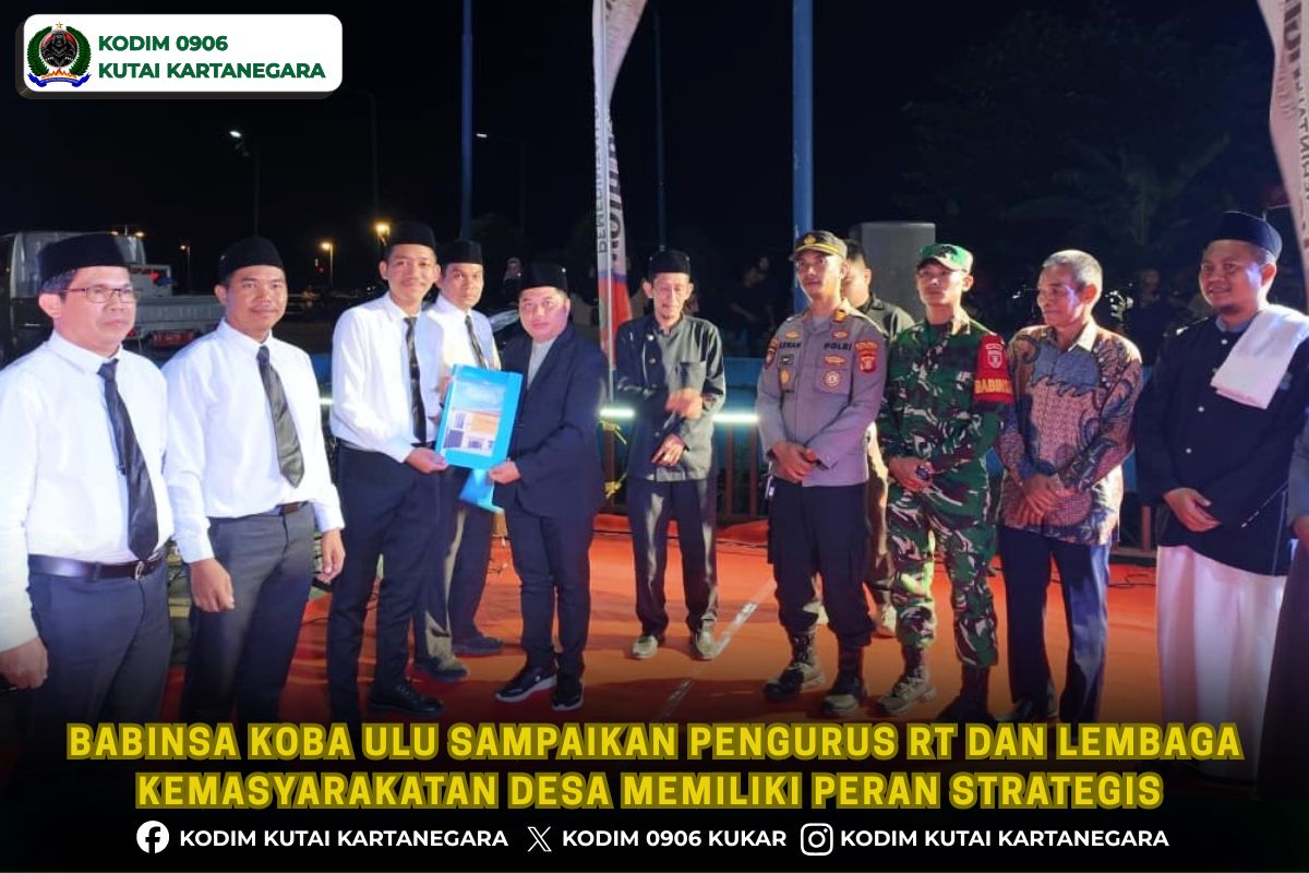 Babinsa Koba Ulu Sampaikan Pengurus RT dan Lembaga Kemasyarakatan Desa Memiliki Peran Strategis Babinsa Koba Ulu Sampaikan Pengurus RT dan Lembaga Kemasyarakatan Desa Memiliki Peran Strategis