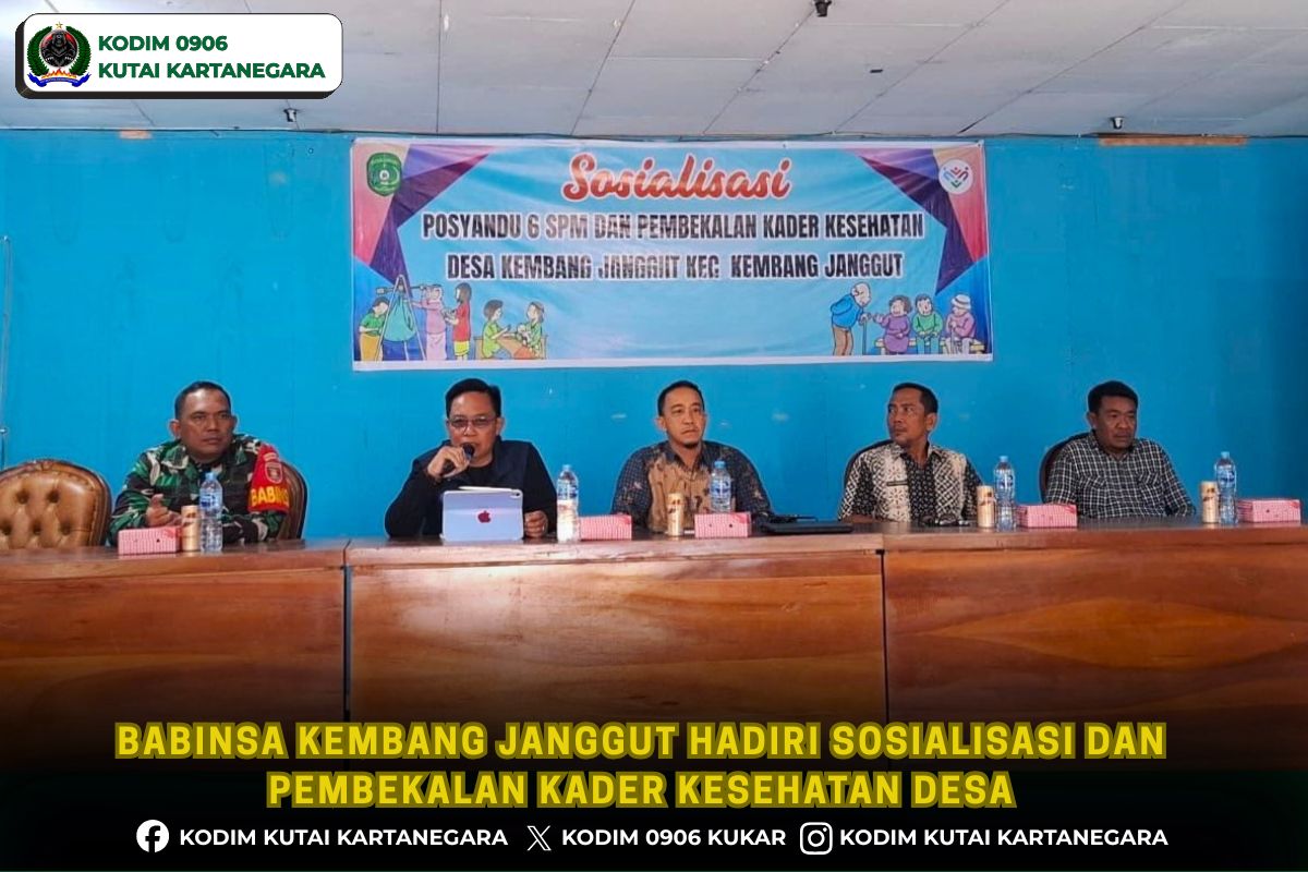 Babinsa Kembang Janggut Hadiri Sosialisasi dan Pembekalan Kader Kesehatan Desa Babinsa Kembang Janggut Hadiri Sosialisasi dan Pembekalan Kader Kesehatan Desa