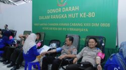Setetes Darah Sejuta Harapan, Peringati HUT Persit Ke 80 Kodim 0808 Blitar Gelar Donor Darah