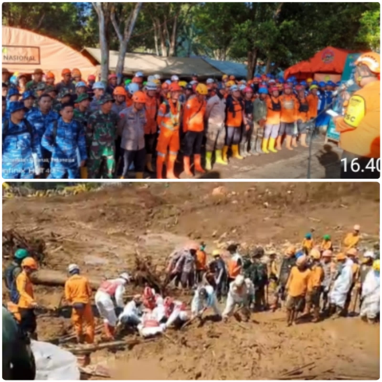 Ribuan Personel Gabungan diterjunkan Mencari Korban Longsor Gunung Burangrang