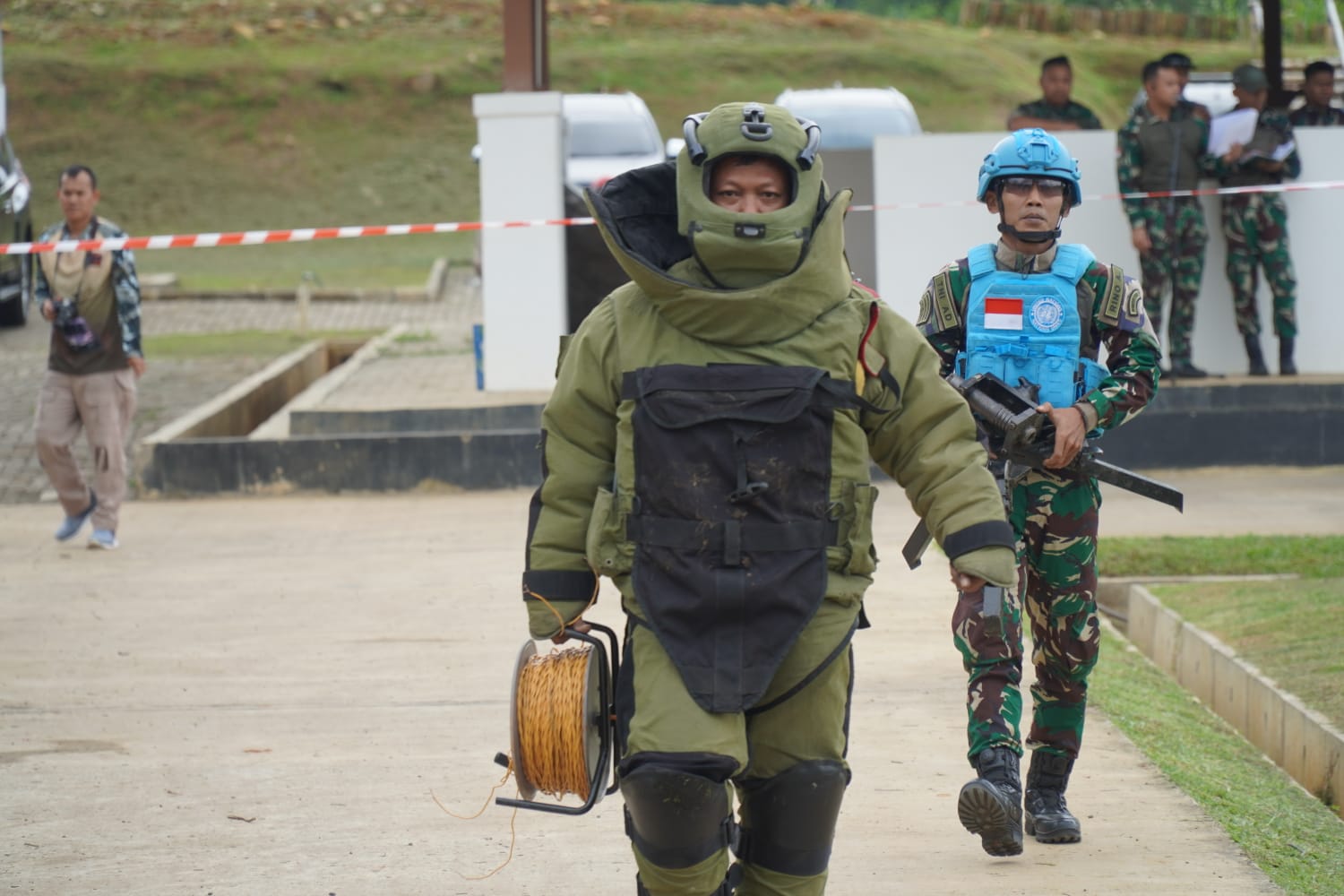 PMPP TNI Gelar Demonstrasi EHAT-IED Di Hadapan Delegasi UNMAS