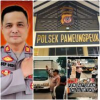 Polsek Pameungpek Polresta Bandung Unit Samapta Lakukan Pengaturan Lalu Lintas Rawan Macet