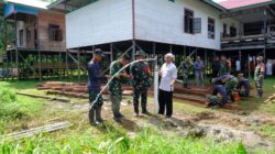 Pasiter Kodim 0912/Kubar Bersama Kabid Perkim Tinjau Sasaran Sumur Bor (TMAB) dan MCK di Kampung Tering