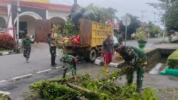 Sinergitas Sambut Ramadhan 1447 H,Koramil 0913-01/Penajam beserta Polres Dan Masyarakat Gelar Karya Bhakti Bersihkan Masjid