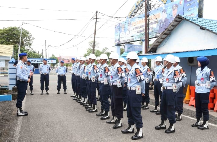 Satpom Lanud Sjamsudin Noor Gelar Operasi Gaktib Gabungan, Perketat Pengawasan Kendaraan di Bandara Internasional