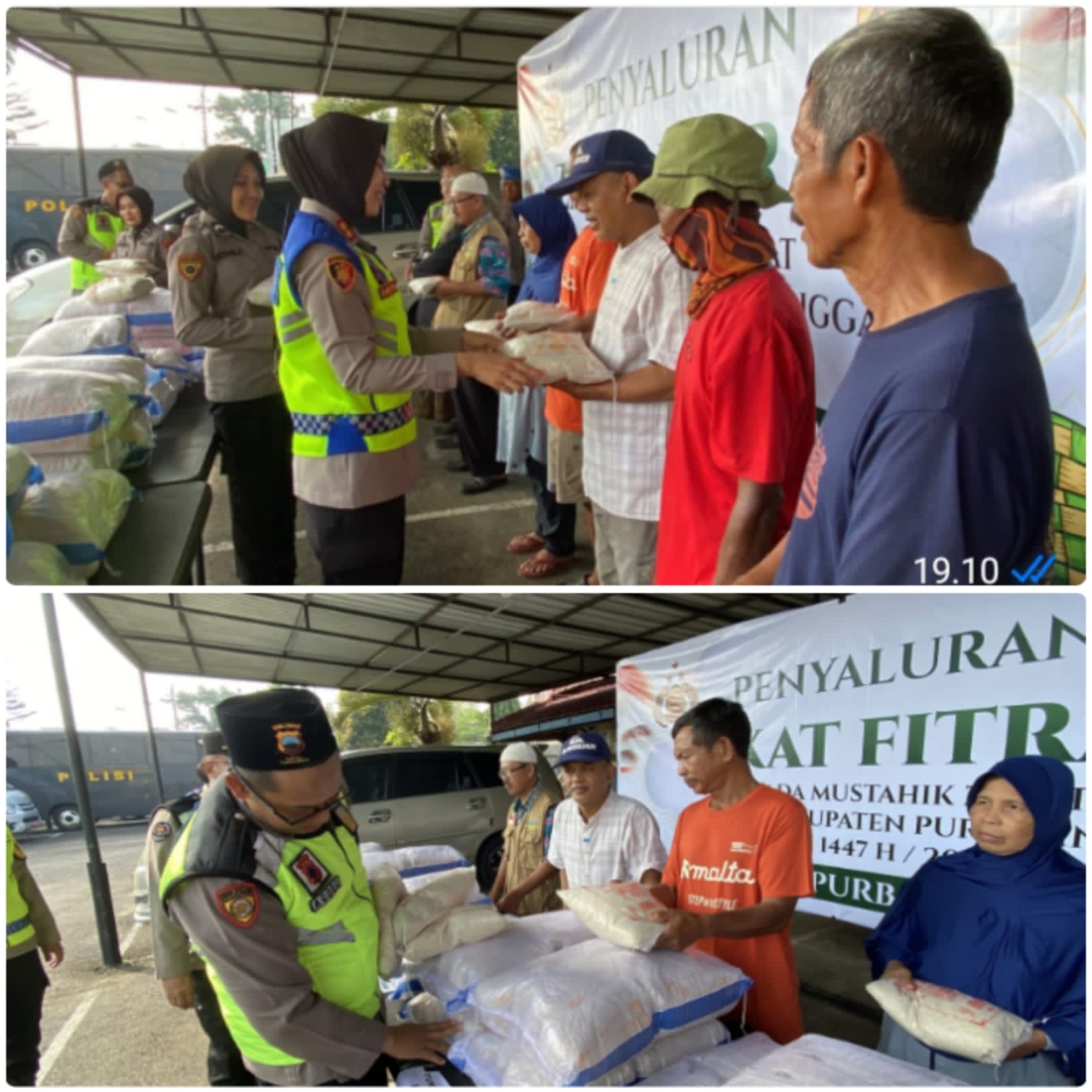 Polres Purbalingga Polda Jawa Tengah Salurkan Zakat Fitrah 1,7 Ton Beras 