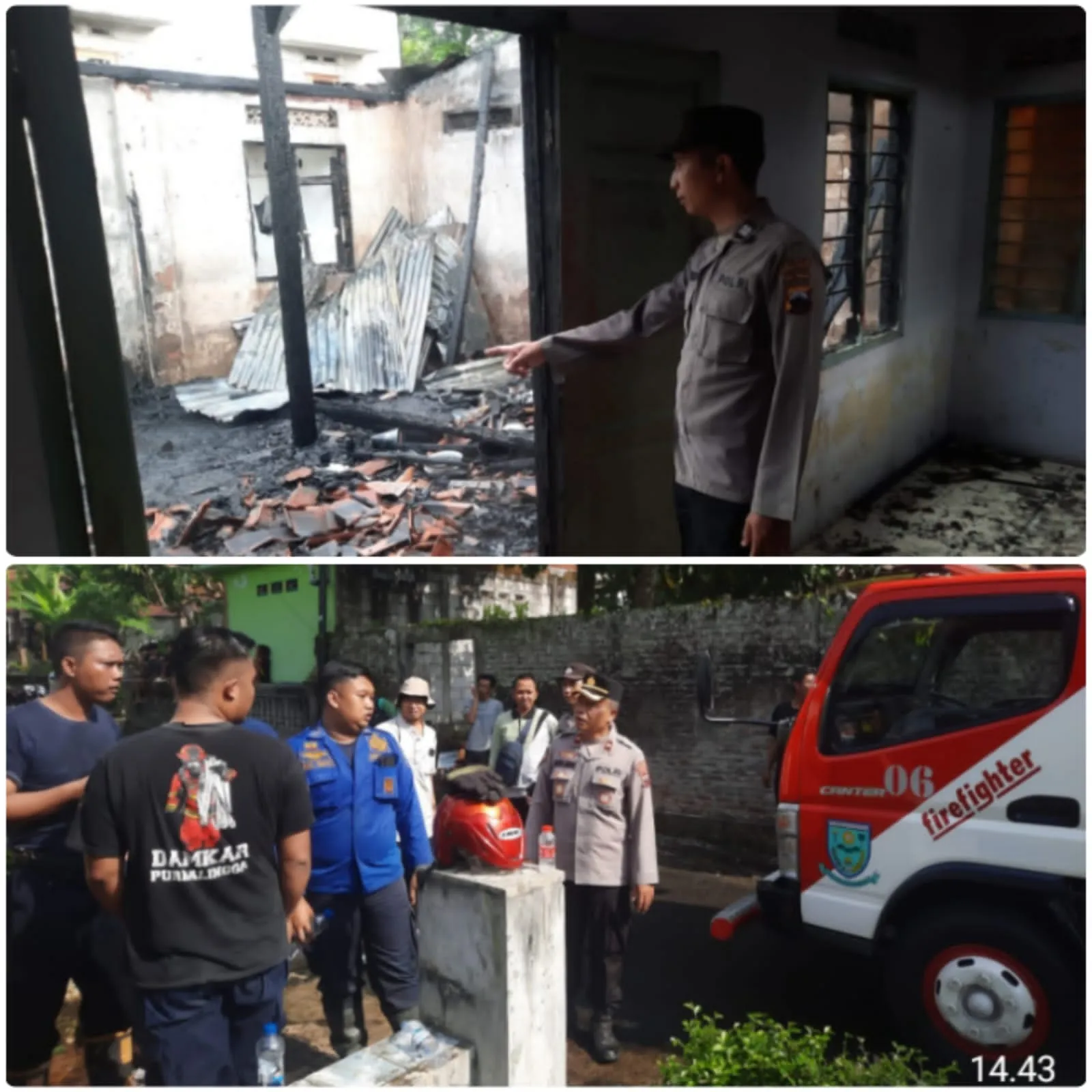 Kebakaran Menimpa Rumah Lansia di Bojongsari, Diduga Akibat Putung Rokok