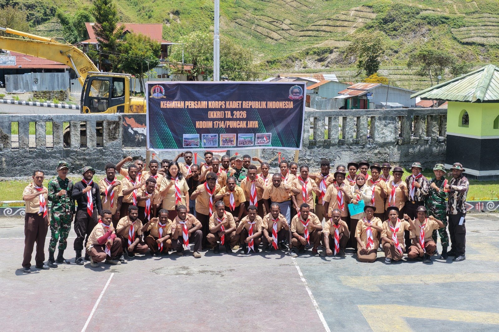 Kodim 1714/Puncak Jaya Selenggarakan Kegiatan Persami KKRI Tanamkan Nilai Kebangsaan Pada Siswa SMK Negeri 1 Mulia