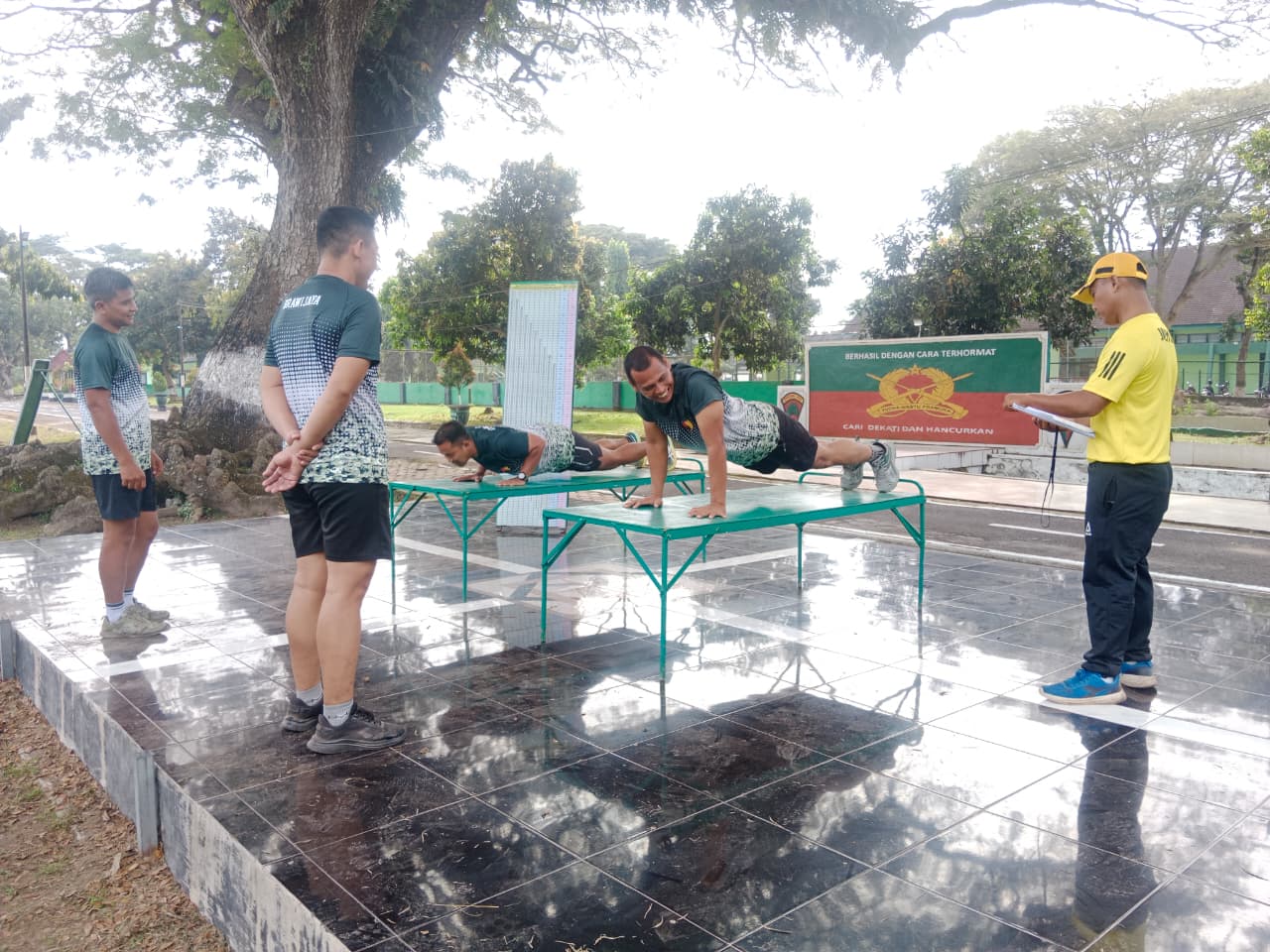 Jaga Kesiapan Fisik Prajurit, Personel Kodim 0808/Blitar Gelar Garjas Periodik I