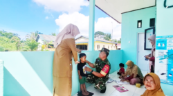 Peduli Kesehatan Ibu dan Balita,Babinsa Tanjung Tengah Bantu Giat Posyandu