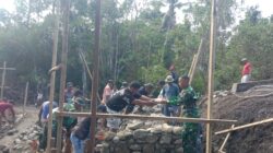 Semangat Gotong Royong Menggema di Desa Gita, Jembatan Garuda Terus Dikerjakan