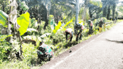Babinsa Koramil 04/Sepaku Ajak Warga Binaan Tanam Pohon Di Pinggir Jalan