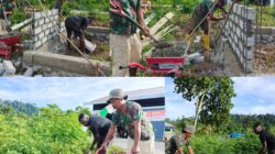 Pemasangan Batako dan Penimbunan Pondasi Bak Air Bersih TMMD Ke-128 Terus Dikebut