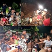 Malam Minggu, Satgas TMMD Ke-128 Kodim 1801/Manokwari Nonton Bersama Anak-Anak Kampung Tanah Rubuh ‎