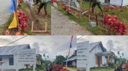 Penggalian Pondasi Pagar Gereja GPkAI Jemaat Erroi Mulai Dikerjakan Satgas TMMD Ke-128 Kodim 1801/Manokwari