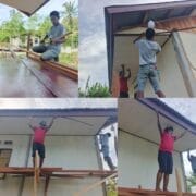 Satgas TMMD Lakukan Pemasangan Lis Plafon