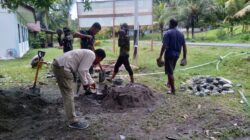 Pondasi Bak Penampungan Air Bersih Mulai Dilaksanakan oleh Satgas TMMD ke-128 Kodim 1801/Manokwari