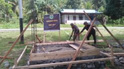Bangun Bak Penampungan Air Bersih TMMD Ke-128 Kodim 1801/Manokwari Capai Tahap Pemasangan Rangka Besi
