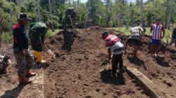 Pembangunan Jembatan Garuda Dikebut, Kodim 1505/Tidore Bersama Warga Percepat Progres