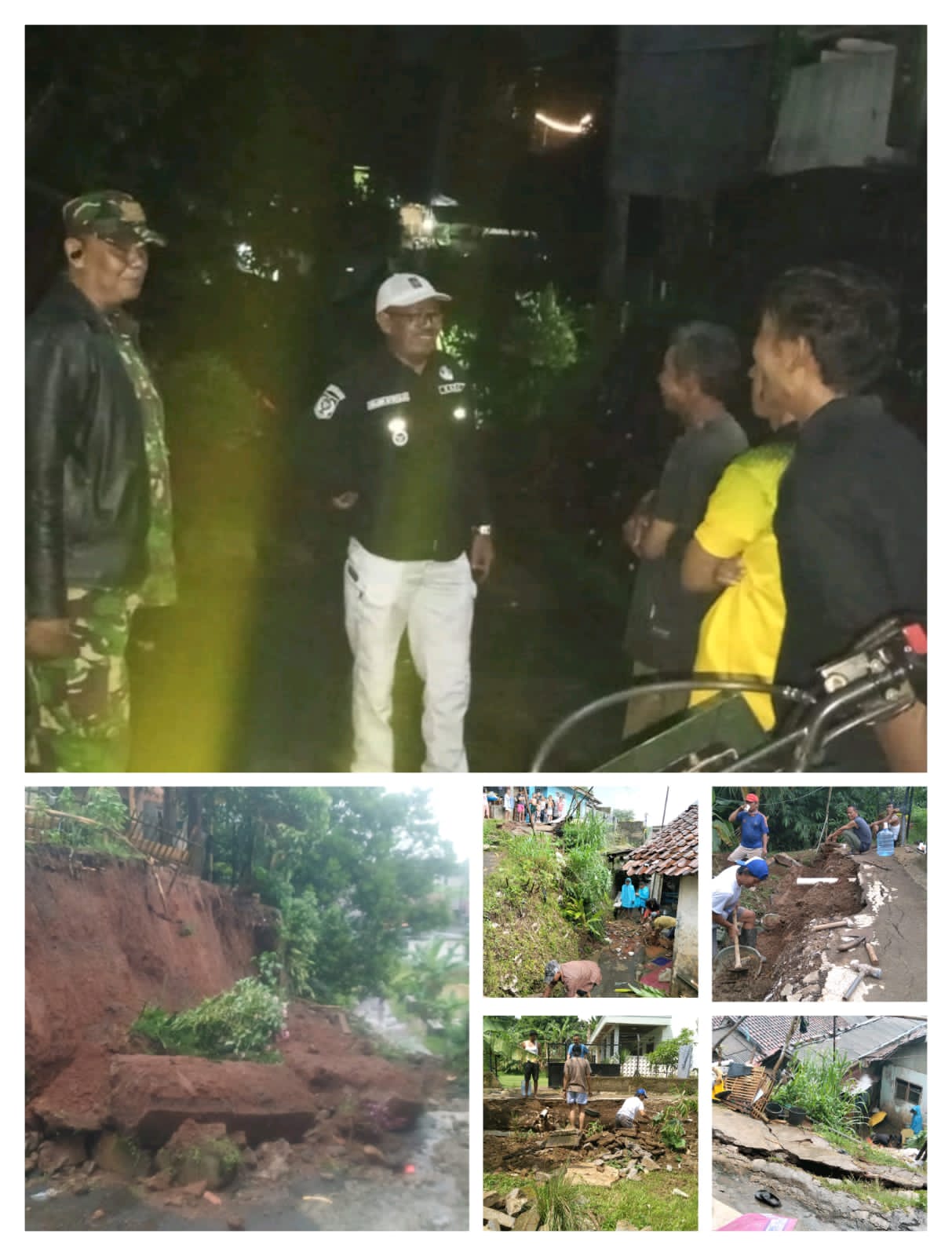 ‎Tiga Titik Longsor Terjadi di Desa Bojong Jengkol, Pemerintah Desa Lakukan Penanganan Cepat
