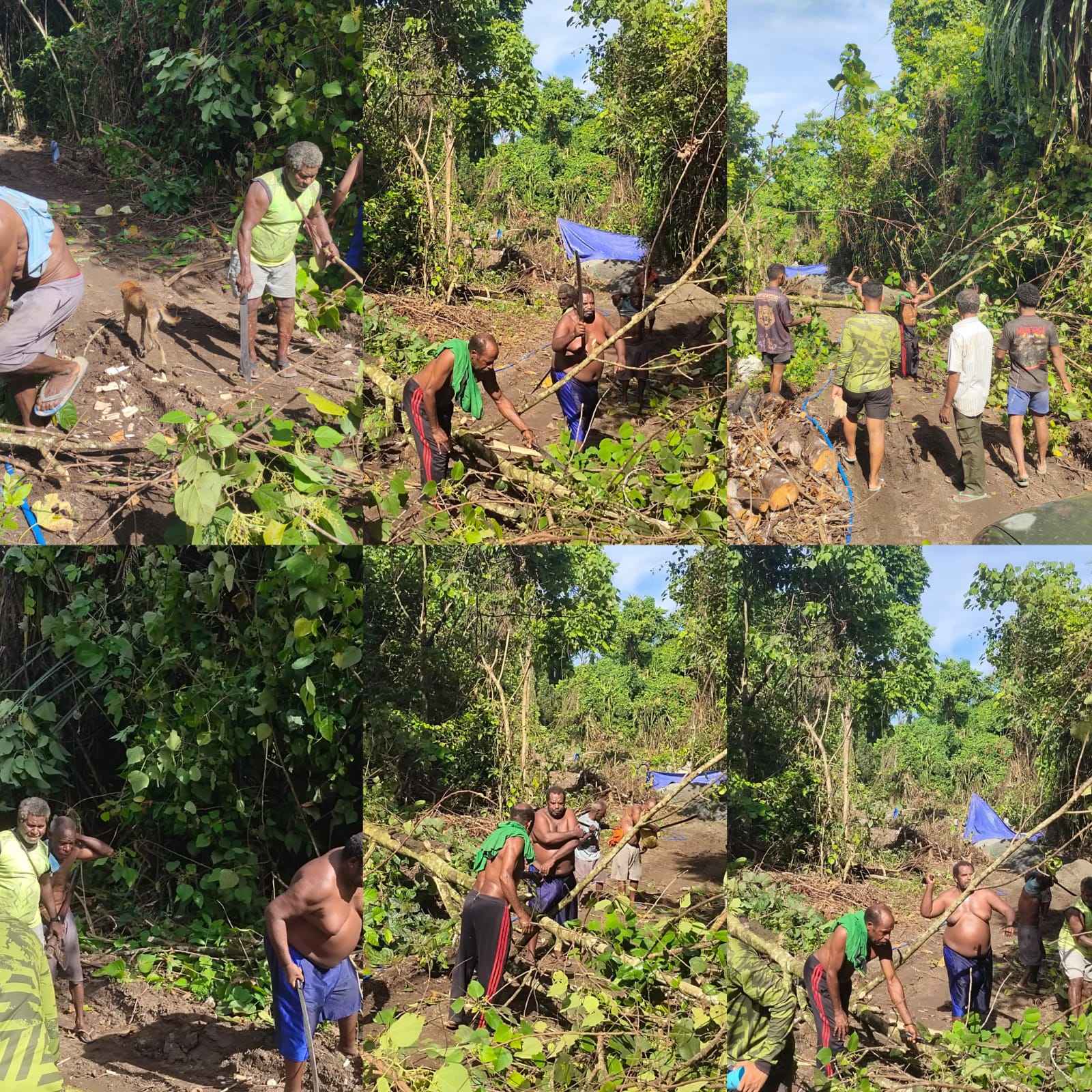 Bersama Warga, Satgas TMMD Ke-128 Kodim 1801/Manokwari Bersihkan Lahan 2 Hektare untuk Tanam Kakao