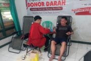 Bersama PMI Cabang, Koramil Ngraho Bojonegoro Gelar Donor Darah